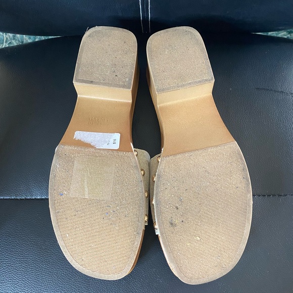 Primark Block Heel Slide On Sandals Cream Size 10 - Picture 11 of 13